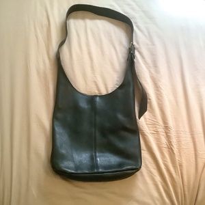 Black Leather crossbody Bag